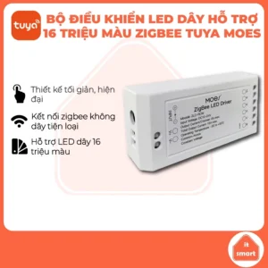 LED driver Tuya Moes zigbee điều khiển đèn LED dây 16 triệu màu qua điện thoại, thông minh, hẹn giờ