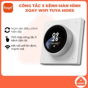 Công Tắc Màn Hình Núm Xoay Moes Tuya Wifi - Công Tắc Cảm Ứng Thông Minh kiêm ngữ cảnh