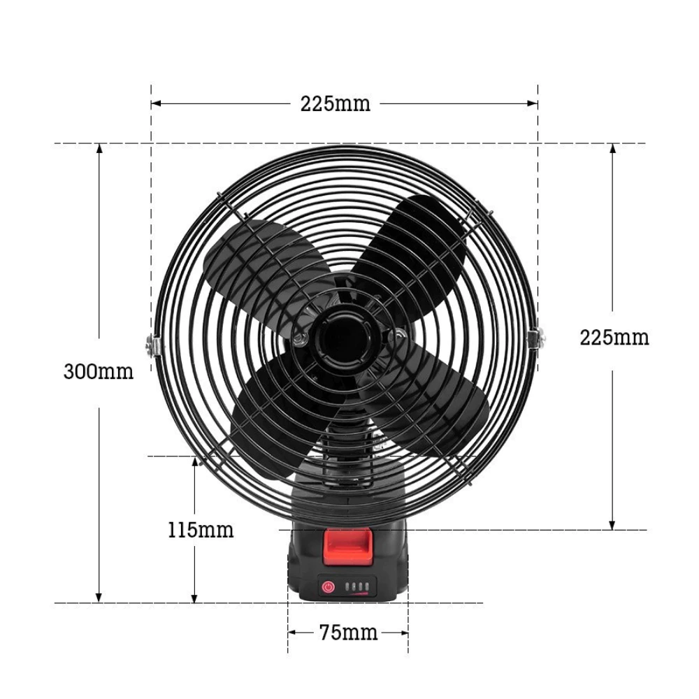 Quạt Tích Điện Pin 10 Cell MEGUN - Gió Siêu Mạnh, Dùng 8 Giờ Liên Tục - Image 3