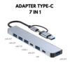 Hub , cáp chuyển đổi đa năng 2 đầu USB và TypeC - Hỗ trợ cổng USB 3.0 - Đầu đọc thẻ nhớ- Tốc độ cao