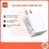 Củ sạc USB Dixi 5V 2A chuyên dụng cho các thiết bị nhà thông minh Tuya, Aqara, hiệu suất cao,ổn định