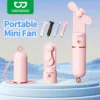 Quạt mini cầm tay GOOJODOQ, 3 tốc độ, cánh quạt bền bỉ sạc Type-c