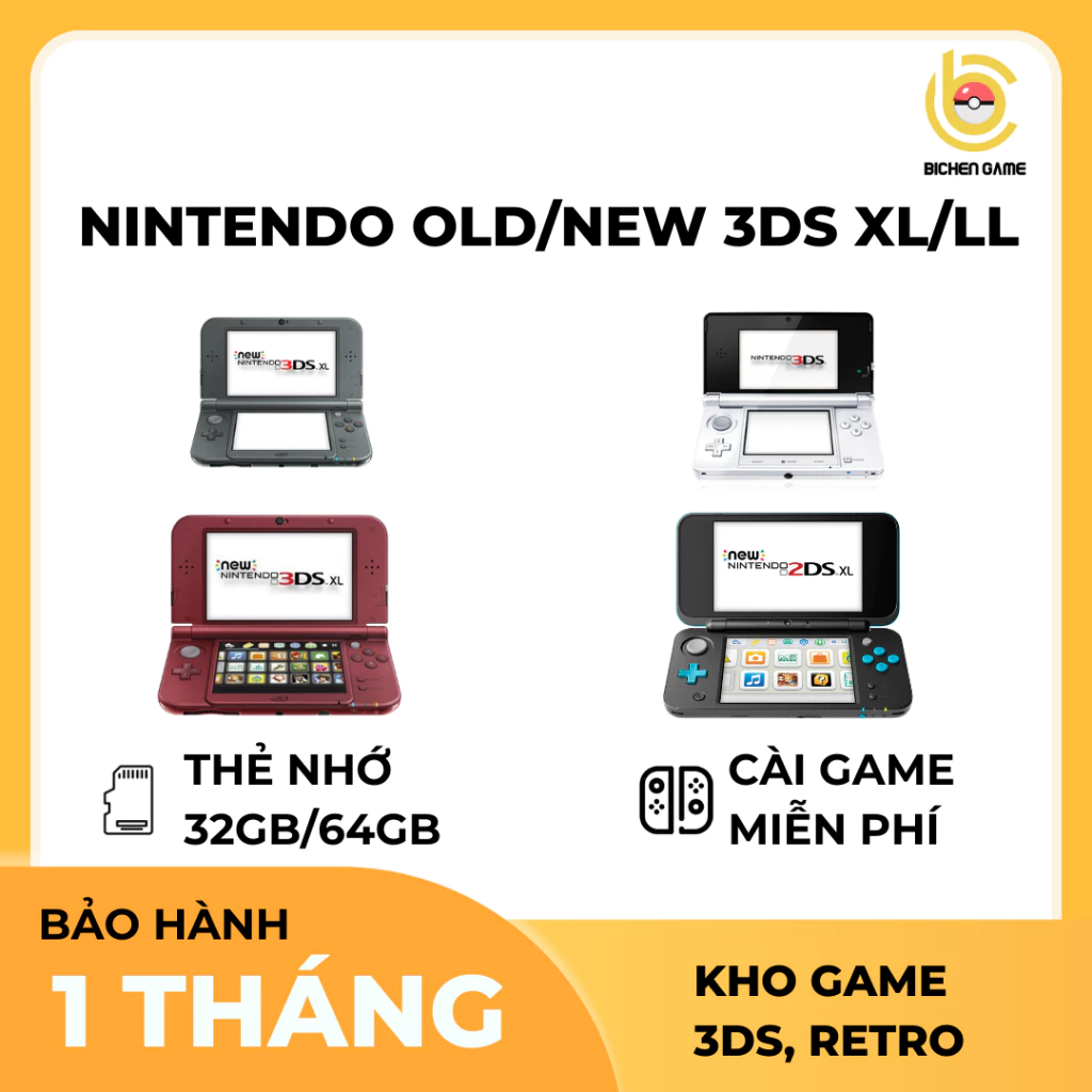 Nintendo 3DS XL/LL & New 3DS: Máy Cầm Tay Giá Rẻ, Mod Game Sẵn