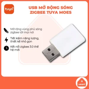 USB mở rộng sóng zigbee Tuya Moes GEN 2, zigbee 3.0, nhỏ gọn, hiệu suất cao, mở rộng bộ trung tâm