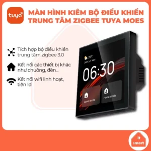 Màn hình kiêm bộ điều khiển trung tâm zigbee Tuya Moes, tích hợp trợ lý Alexa, điều khiển thiết bị