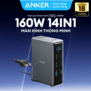 Trạm sạc đa năng Anker Prime (14in1, Dual Display, 160W) - A83B6