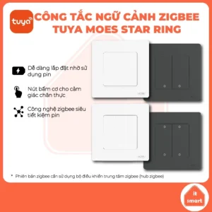 Công tắc ngữ cảnh Tuya Moes Star Ring zigbee 3.0, 1-4 nút, hỗ trợ công tắc đảo chiều, pin lâu