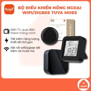 Bộ điều khiển hồng ngoại Tuya Moes wifi zigbee điều khiển quạt, TV, điều hòa như Broadlink RM Mini 3
