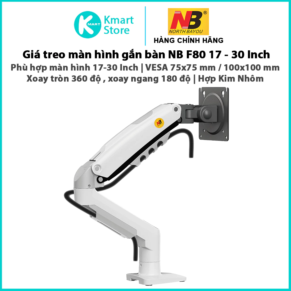 Giá Treo Màn Hình Northbayou NB F80 (17-30 Inch) - Hợp Kim Nhôm Cao Cấp - Image 2