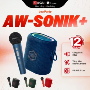 Alternative view of Loa Karaoke Di Động Alpha Works Sonik Plus - Công Suất 44W, Kèm Micro Không Dây