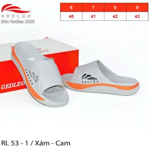 (CHÍNH HÃNG) Dép bánh mì quai ngang nam REDLEO _RL53-1 đúc cao su êm mềm nhẹ bền, có lỗ thoáng khí, chống trơn trượt