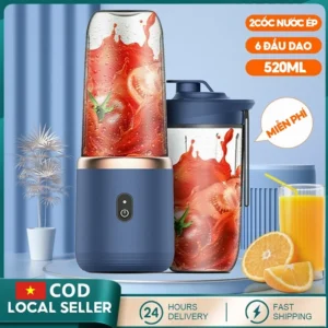 Cốc ép trái cây cầm tay nhỏ gọn, hoàn toàn tự động, đa chức năng, lý tưởng cho học sinh, dễ sử dụng