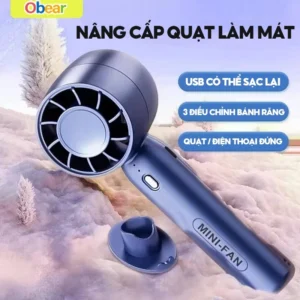 Quạt cầm tay mini làm mát bằng bán dẫn, có chức năng chườm lạnh, sạc USB tiện lợi Quạt mini sò lạnh turbo quạt