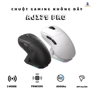 Chuột gaming không dây AJAZZ AJ179 pro - 3 mode kết nối - Paw3395 - DPI 26000 - APP tùy chỉnh