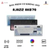 Bàn phím cơ không dây Ajazz Ak870 - 3 Mode kết nối - Led RGB - Gasket Mount - App marco - Pin sạc
