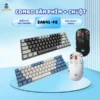 Combo Bàn Phím Atas ZA641 V2 và Chuột F20 - Red switch Có Hotswap - Pin sạc - Hỗ trợ Macbook, Laptop , Windows