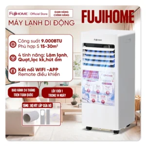 Máy lạnh di động FUJIHOME 9000-12000BTU - Giải pháp 4 trong 1 chính hãng