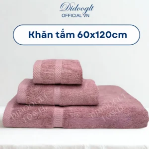 Khăn Tắm Châu Âu 60x120cm DIDOOGLT Khăn Tắm 100% Cotton Mềm Mịn Thấm Hút Không Ra Màu