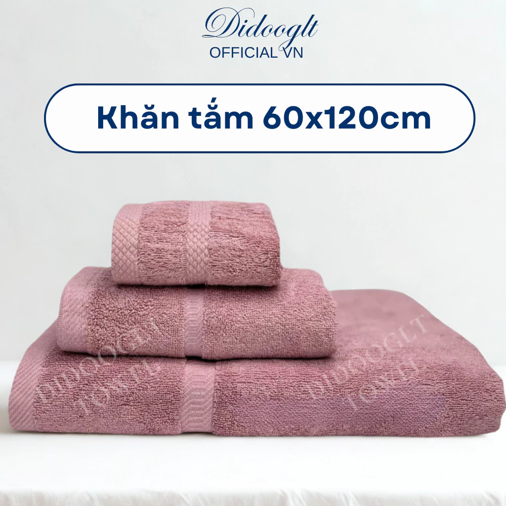 Khăn Tắm Châu Âu 60x120cm DIDOOGLT Khăn Tắm 100% Cotton Mềm Mịn Thấm Hút Không Ra Màu