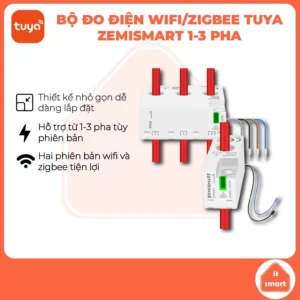 Công Tơ Điện Wifi/Zigbee Tuya Zemismart - Bộ Đo Điện Năng Thông Minh Độ Chính Xác