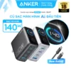 [SVIP] Bộ sạc nhanh Anker ZoLo 140W (4C-GaN) sạc được cho laptop- 3 USB-C PD & 1 USB-A sạc 4 thiết bị cùng lúc- B2697