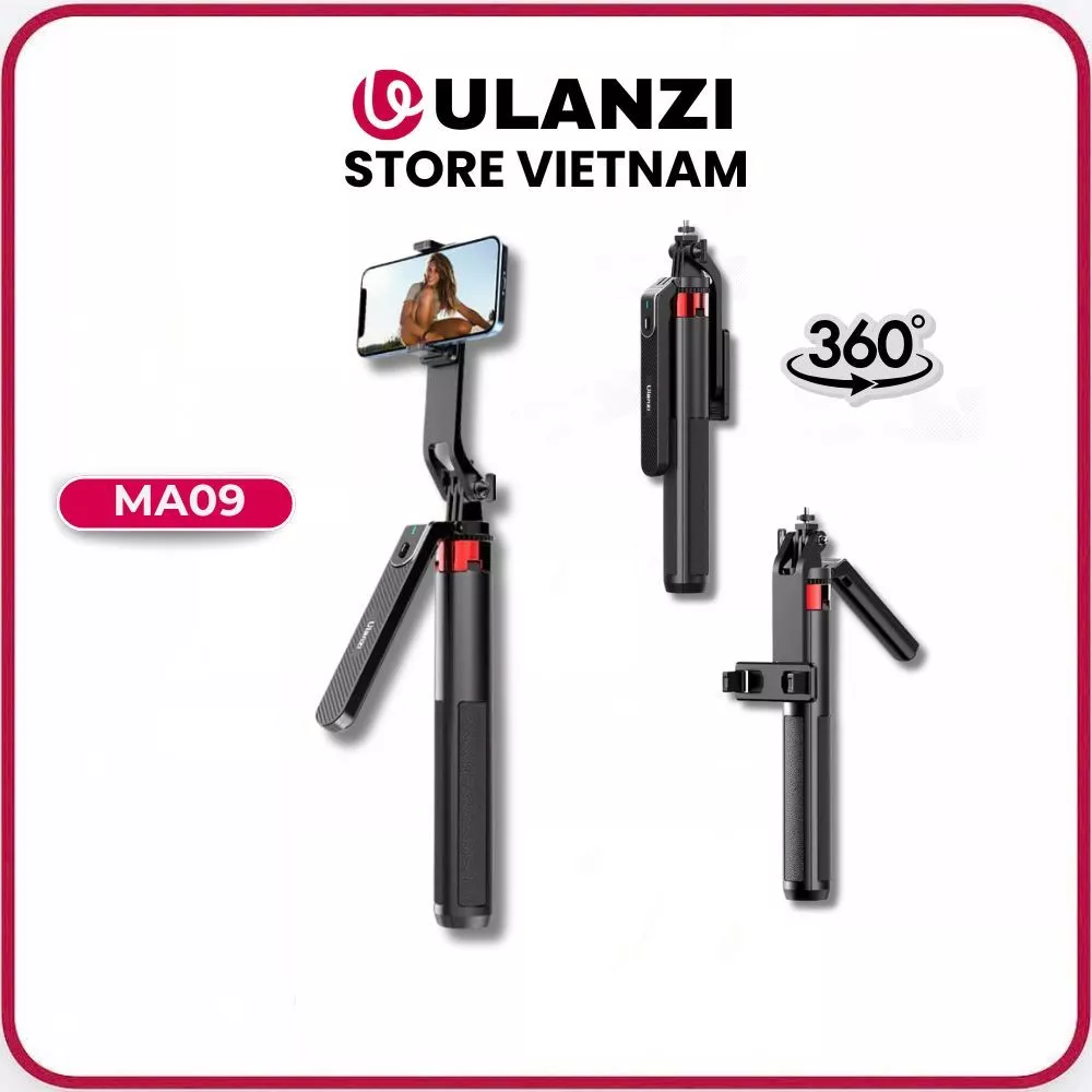 ULANZI MA09 (M013GBB1) - Chân Tripod Kiêm Gậy Selfie Cho Điện Thoại Tích Hợp Điều Khiển Từ Xa