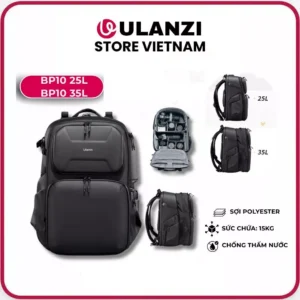 ULANZI BP09/ BP10 - Balo Máy Ảnh 22L/35L, Trang Bị Khoá Chống Trộm, Chống Nước Cao
