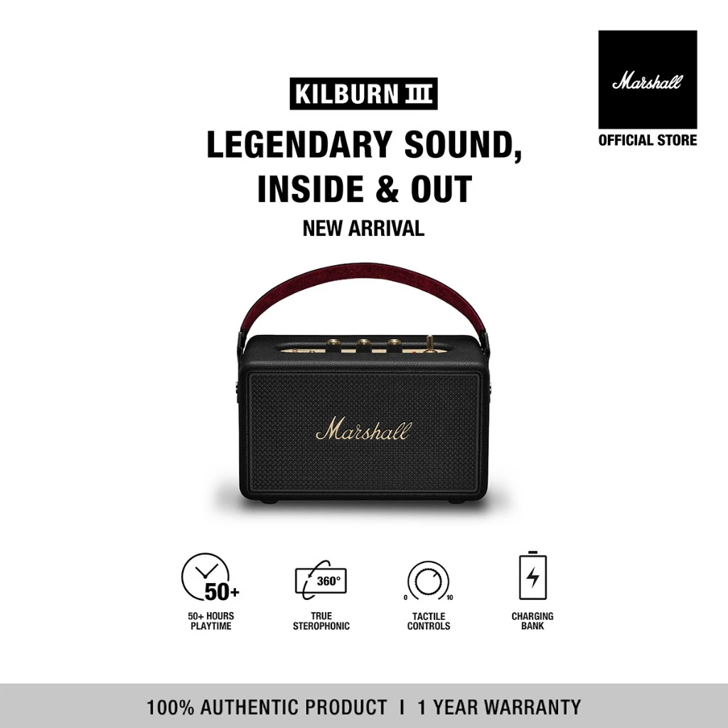 Loa Bluetooth Marshall Kilburn III - Pin 50H, Bảo Hành 1 Đổi 1 Chính Hãng - Image 2