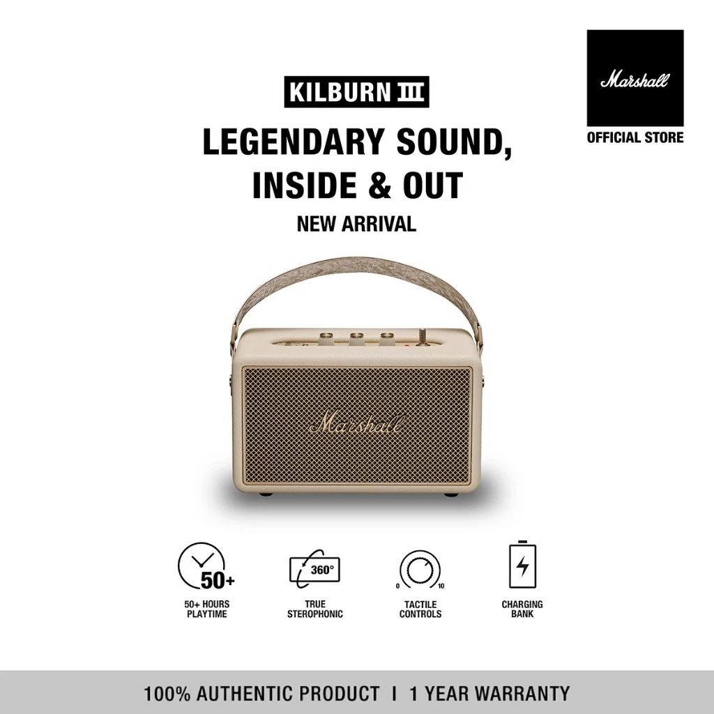 Loa Bluetooth Marshall Kilburn III - Pin 50H, Bảo Hành 1 Đổi 1 Chính Hãng - Image 3