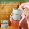 Máy Xay Sinh Tố Cầm Tay Mini Đa Năng Mẫu 2025 Cối Thủy Tinh Dao Xay 6 Lưỡi Cực Khỏe Dung Lượng Pin Lớn 3000mAh