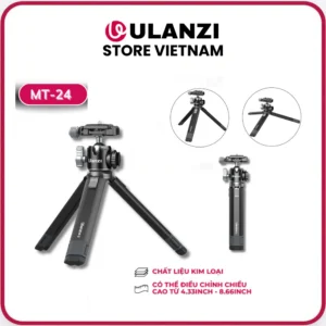 ULANZI MT-24 - Chân Tripod Tích Hợp Ballhead Xoay 360° Cho Máy Ảnh