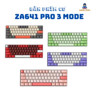 Bàn Phím Cơ Không Dây Bluetooth Atas ZA641 Pro - 64 phím - Red switch - Hotswap - Pin sạc - Có app