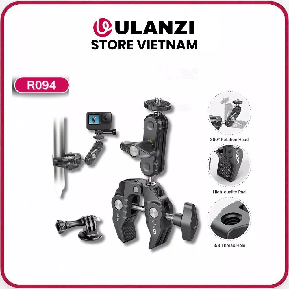 ULANZI R094 - Kẹp Kim Loại Đa Năng Dành Cho Máy ảnh / Monitor