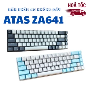 [ HOẢ TỐC ] Bàn Phím Cơ Không Dây Bluetooth Atas ZA641 V2 - Red Swtich Có Hotswap - Pin trâu sạc nhanh