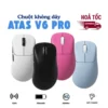 [ HOẢ TỐC ] Chuột gaming không dây ATAS V6 PRO - 3 mode - Pin 500mAh - Có app - DPI 12 800