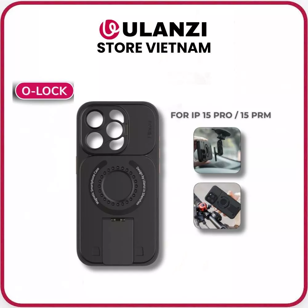 ULANZI O-LOCK - Ốp Lưng Gắn Phụ Kiện Dành Cho IP 15 Pro / 15 Prm