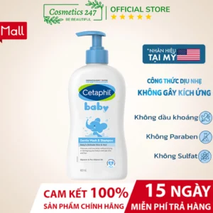 Sữa tắm gội Cetaphil cho bé - Cetaphil Baby Wash & Shampoo with Organic Calendula 400ml