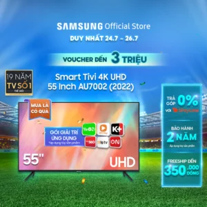 Smart Tivi Samsung 4K UHD 55 Inch UA55AU7002KXXV:Chính Hãng