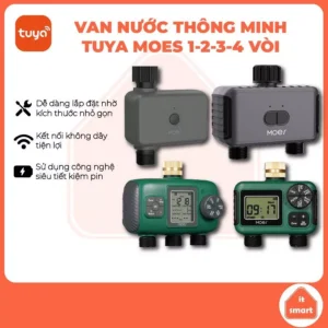 Van nước thông minh Tuya Moes kết nối bluetooth/zigbee/wifi, tưới cây tự động, van tự động