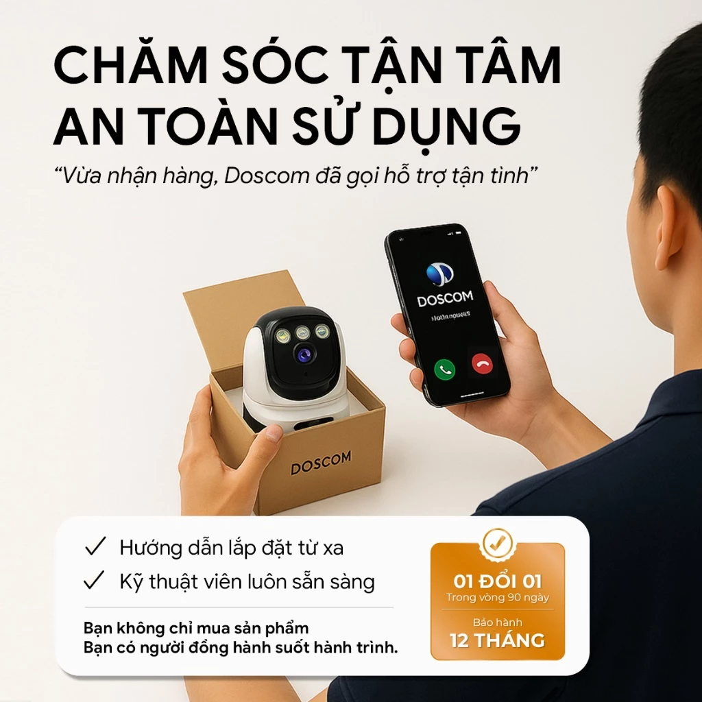 Camera Doscom DA8.1: Gọi Video 2 Chiều, Màn Hình IPS 2.8" Siêu Nét - Image 2