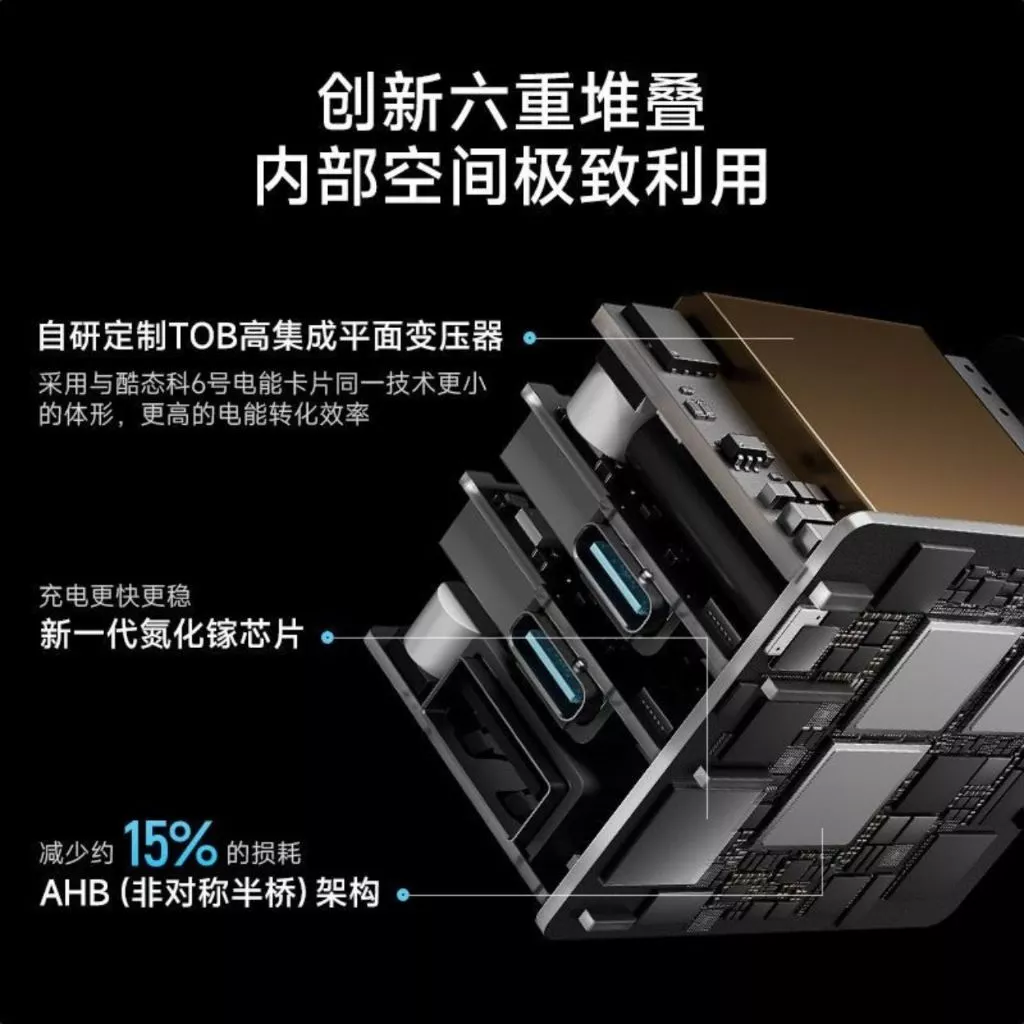 Sạc Cuktech 10 Mini 120W AD1203P 3 Cổng Mi Turbo Siêu Nhỏ Gọn - Image 3