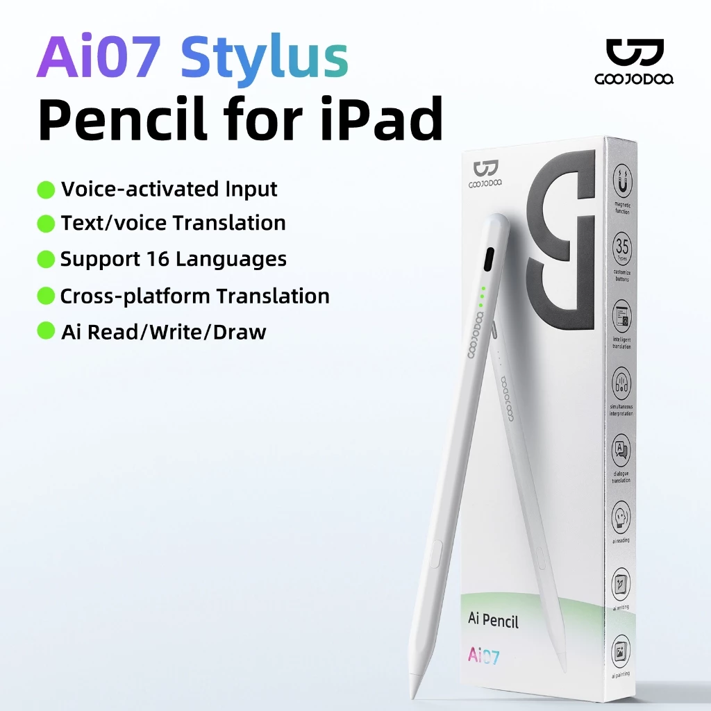 Bút cảm ứng GOOJODOQ GD16 Ai có chức năng dịch văn bản, ghi âm cuộc họp, ứng dụng DIY tích hợp, 35 phím, chống chạm nhầm