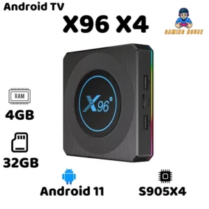 Android tivi box X96 X4 - Chip S905X4 - Ram 4Gb - Bộ nhớ 32GB - hệ điều hành 11 - Wifi 2 băng tần