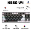 Bàn phím cơ Gaming Ziyou K550 V4 Red Switch TKL 87 phím, 10 chế độ Led, chống nước