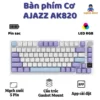Bàn phím cơ không dây Ajazz AK820 Pro - Led RGb - Gasket Mount - Mạch xuôi 5 pin - Màn LED - App