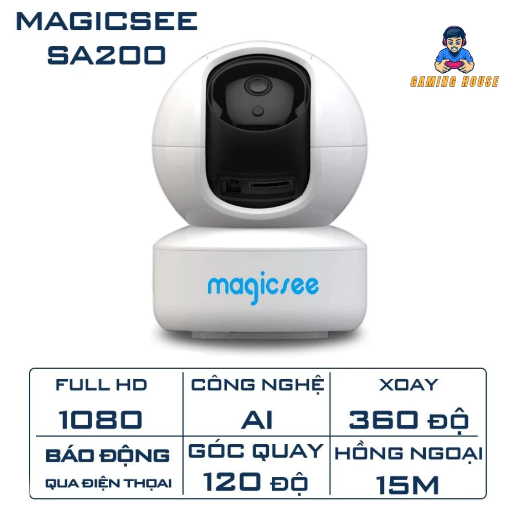 ( Big sale ) Camera giám sát không dây wifi Magicsee SA200 Full HD1080 Camera dành cho người Việt