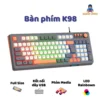 Bàn phím giả cơ Gaming RaiKu K98 full size - Led Rainbow siêu đẹp - Có núm xoay - Phím BPT - Gõ êm