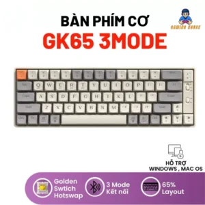 Bàn Phím Cơ Không Dây Atas ZA641 Pro - Kết nối Bluetooh/USB/Type C - Led RainBown - hỗ trợ Win/Mac