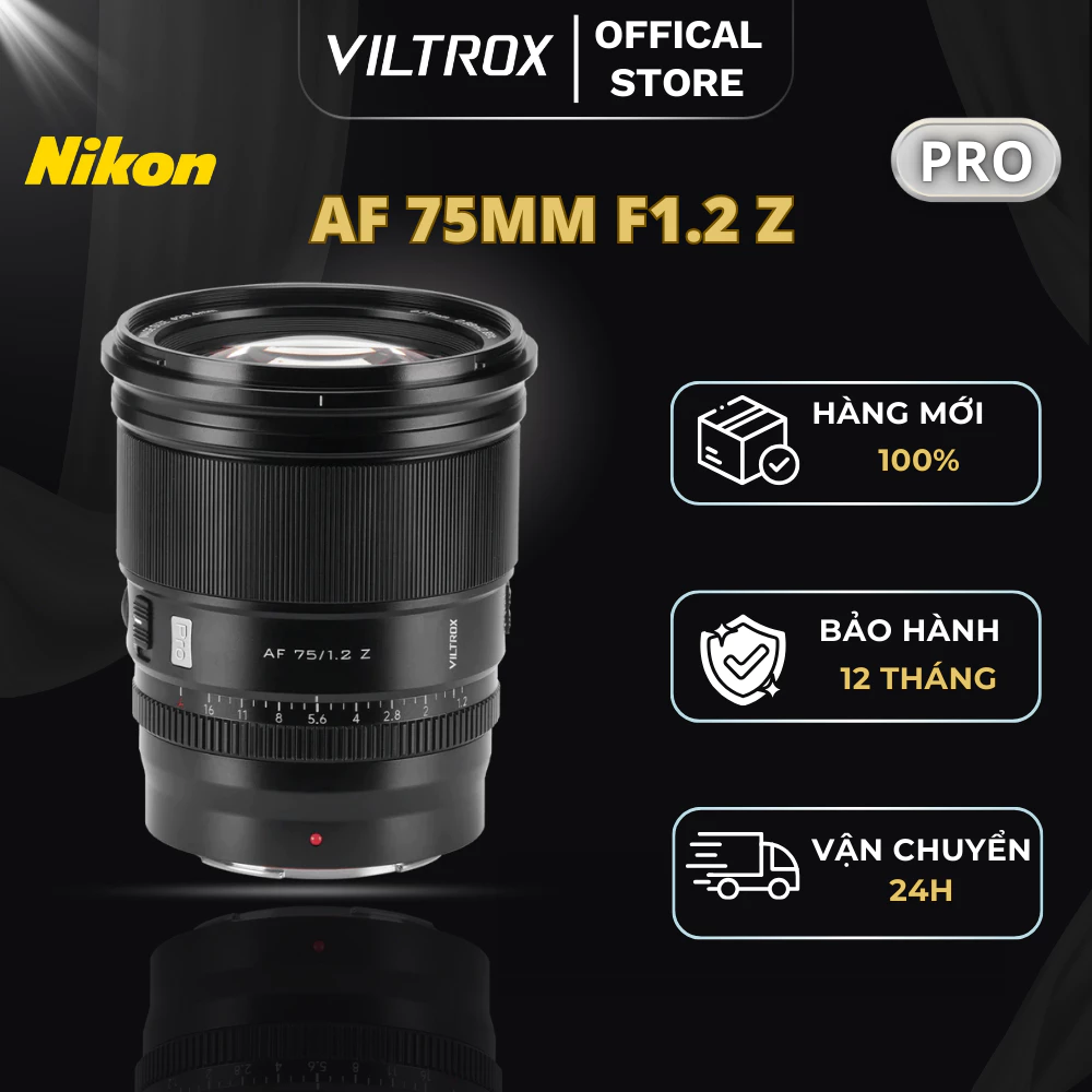 VILTROX AF 75mm F1.2 For Nikon Z-Mount - HÀNG CHÍNH HÃNG