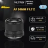 VILTROX AF 56mm F1.7 For Nikon Z-Mount - HÀNG CHÍNH HÃNG